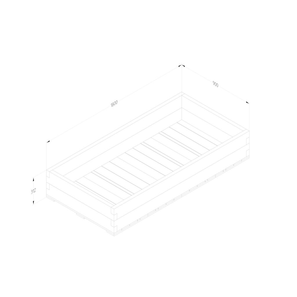 Forest Garden Caledonian Large Raised Bed – with Base – 90 x 180cm 5013053193532 2